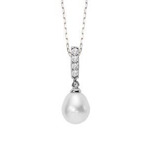 Silver & 1 1/5 ct. tw. Pearl Pendant