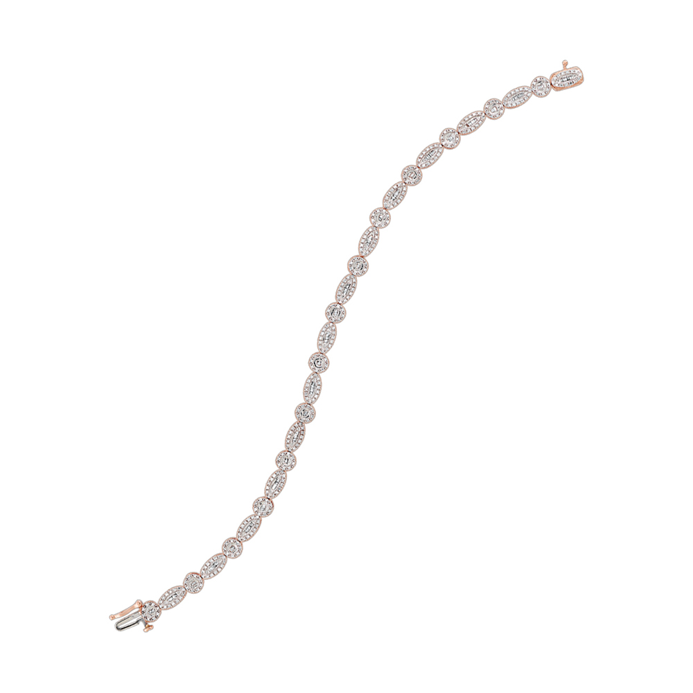 14K RG 1 ct. tw. Diamond Fashion Bracelet