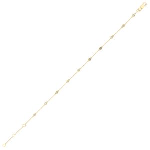 14K YG 1/4 ct. tw. Diamond by the yard Bracelet