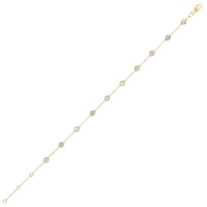 14K YG 3/4 ct. tw. Diamond by the yard Bracelet