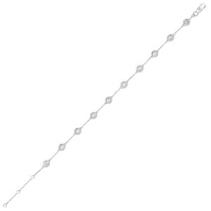 14K WG 1 ct. tw. Diamond by the yard Bracelet