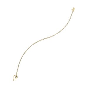 14K YG 1 ct. tw. Diamond Four Prong Tennis Bracelet