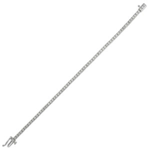 14K WG 3 ct. tw. Diamond Four Prong Tennis Bracelet