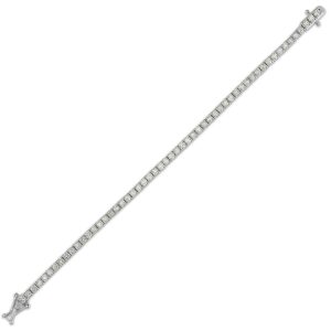 14K WG 5 ct. tw. Diamond Four Prong Tennis Bracelet