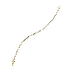 14K YG 5 ct. tw. Diamond Four Prong Tennis Bracelet
