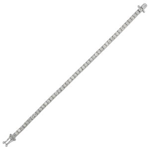 14K WG 7 ct. tw. Diamond Four Prong Tennis Bracelet