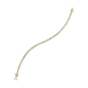 14K YG 7 ct. tw. Diamond Four Prong Tennis Bracelet
