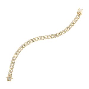 14K YG 2 1/2 ct. tw. Diamond Cuban Link Bracelet