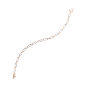 10K RG 1/2 ct. tw. Diamond Paperclip Link Bracelet