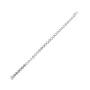 14K WG 1 ct. tw. Diamond Bezel Tennis Bracelet