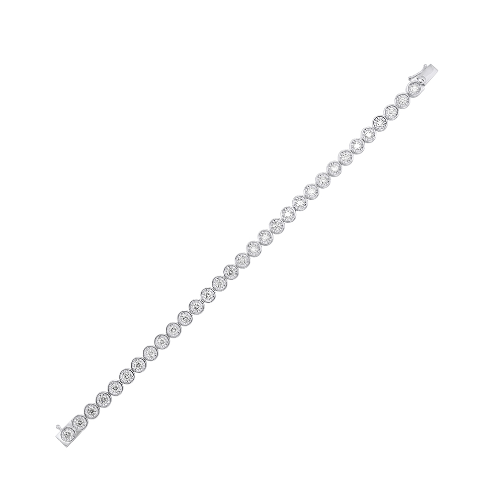 14K WG 1 ct. tw. Diamond Bezel Tennis Bracelet