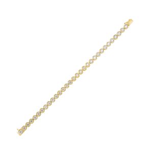 14K YG 1 ct. tw. Diamond Bezel Tennis Bracelet