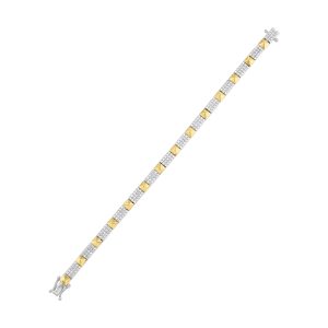 10K WYG 2 ct. tw. Diamond Mixed Metal Fashion Bracelet