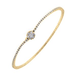 14K YG 1 1/3 ct. tw. Diamond Composite Fashion Bracelet