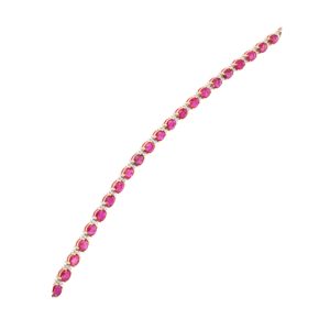 18K WG 3/8 ct. tw. Diamond & 7 5/6 ct. tw. Ruby Alternating Tennis Bracelet
