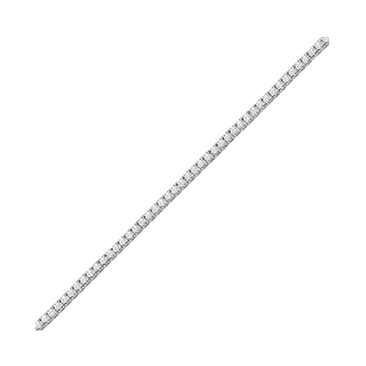 14K WG 16 3/4 ct. tw. Diamond Four Prong Tennis Bracelet