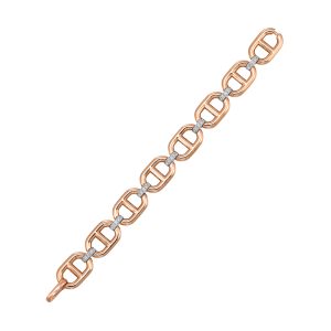 14K WRG 1 ct. tw. Diamond Mariner Link Bracelet