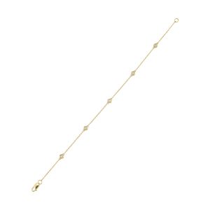 14K YG 1/8 ct. tw. Diamond by the Yard Bracelet