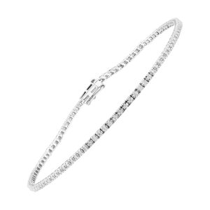 14K WG 1/2 ct. tw. Diamond Four Prong Tennis Bracelet