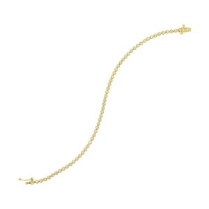 14K YG 1 ct. tw. Diamond Four Prong Tennis Bracelet