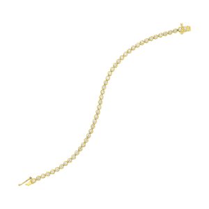 14K YG 2 ct. tw. Diamond Four prong Tennis Bracelet
