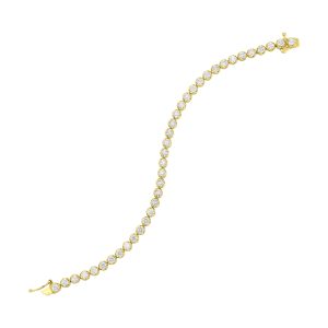 14K YG 5 ct. tw. Diamond Four prong Tennis Bracelet