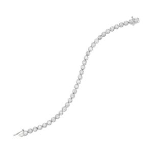 14K WG 7 ct. tw. Diamond Four prong Tennis Bracelet