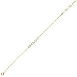 10K YG 1/10 ct. tw. Diamond Fashion Twisted Bracelet