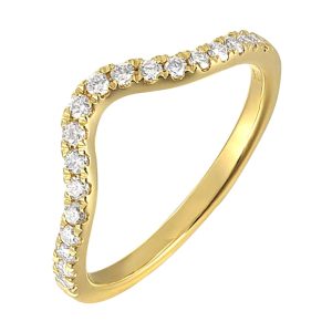 14K YG 1/4 ct. tw. Diamond Contour Wedding Band