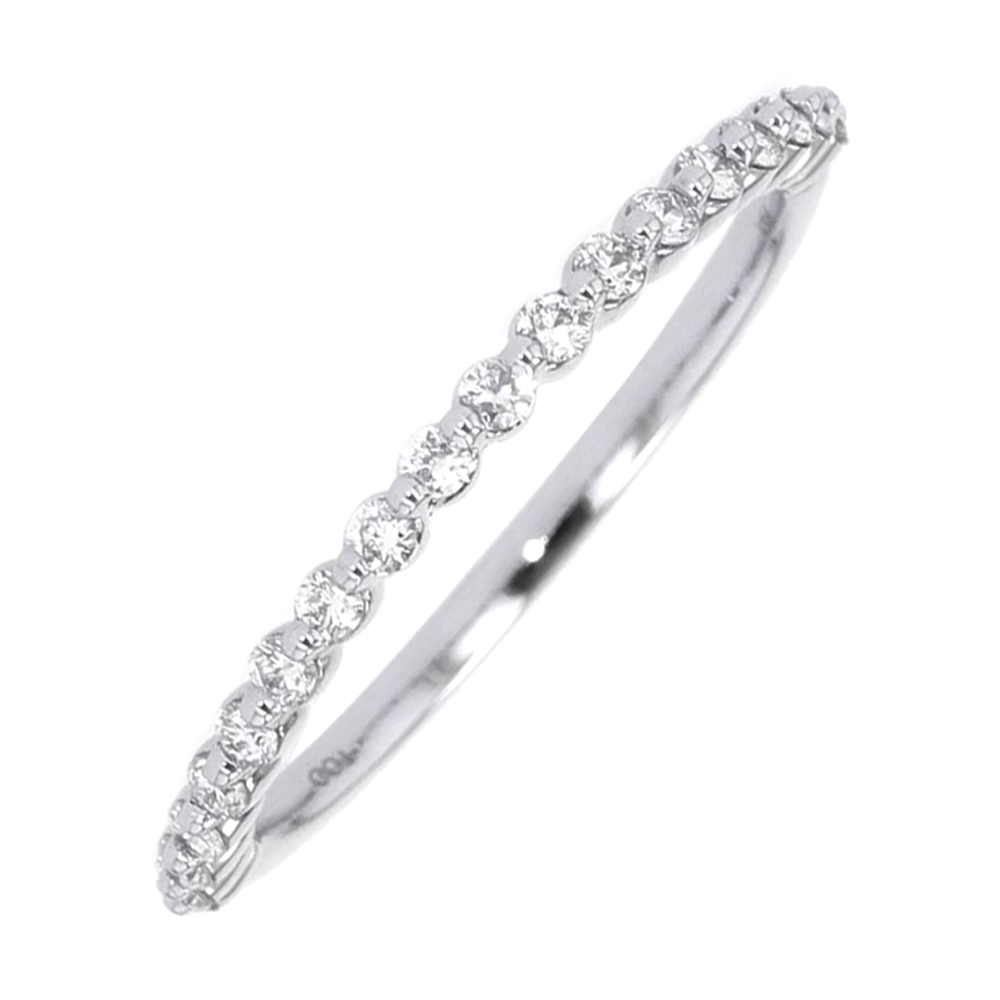Platinum 1/4 ct. tw. Diamond Half Eternity Single Prong Wedding Band