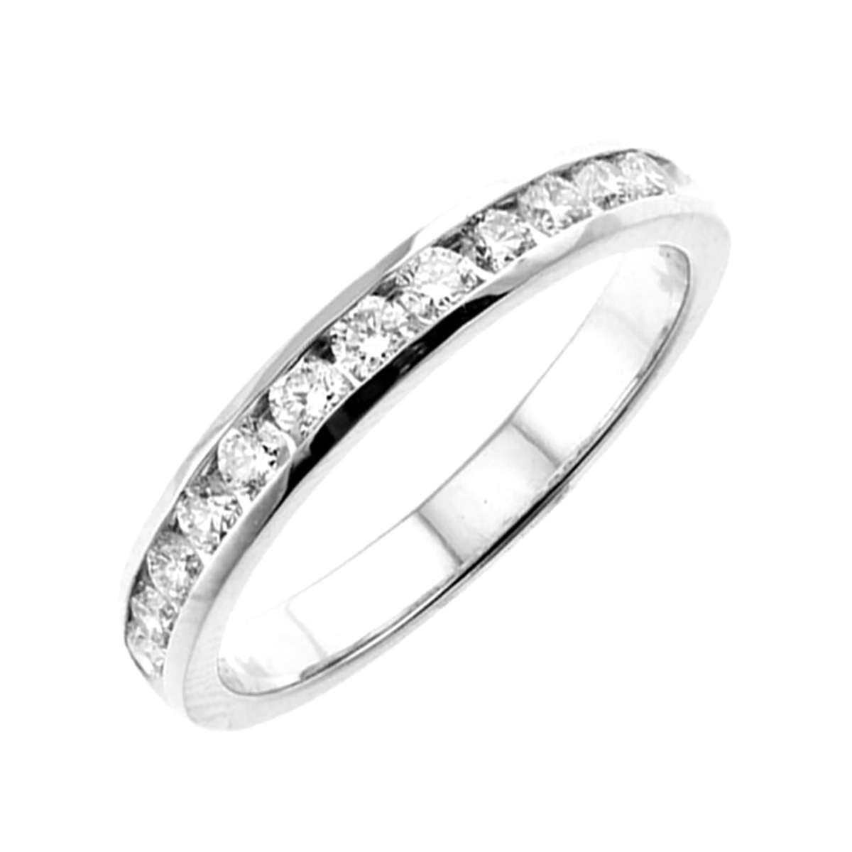 14K WG 1/2 ct. tw. Diamond Channel Set Wedding Band