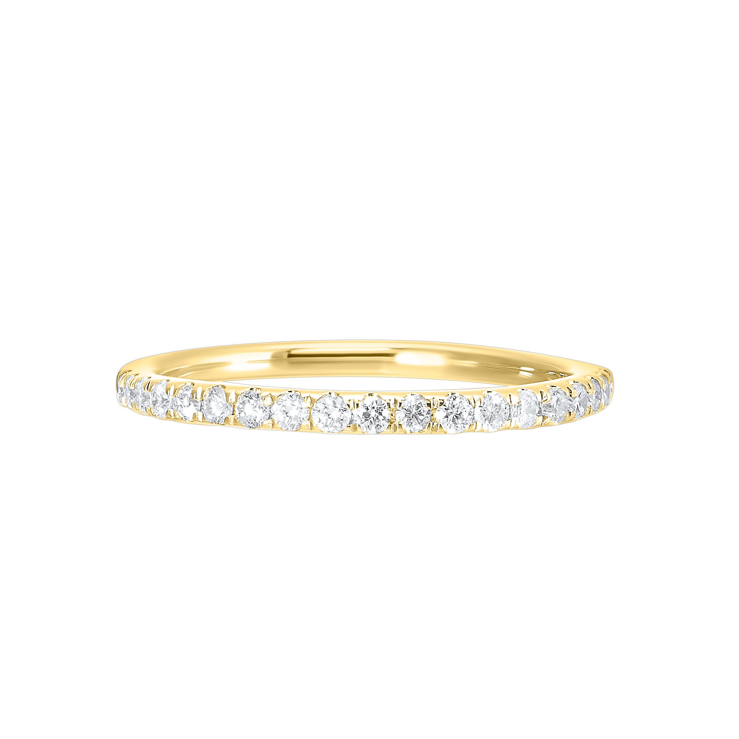 14K YG 1/4 ct. tw. Diamond Split Prong Wedding Band