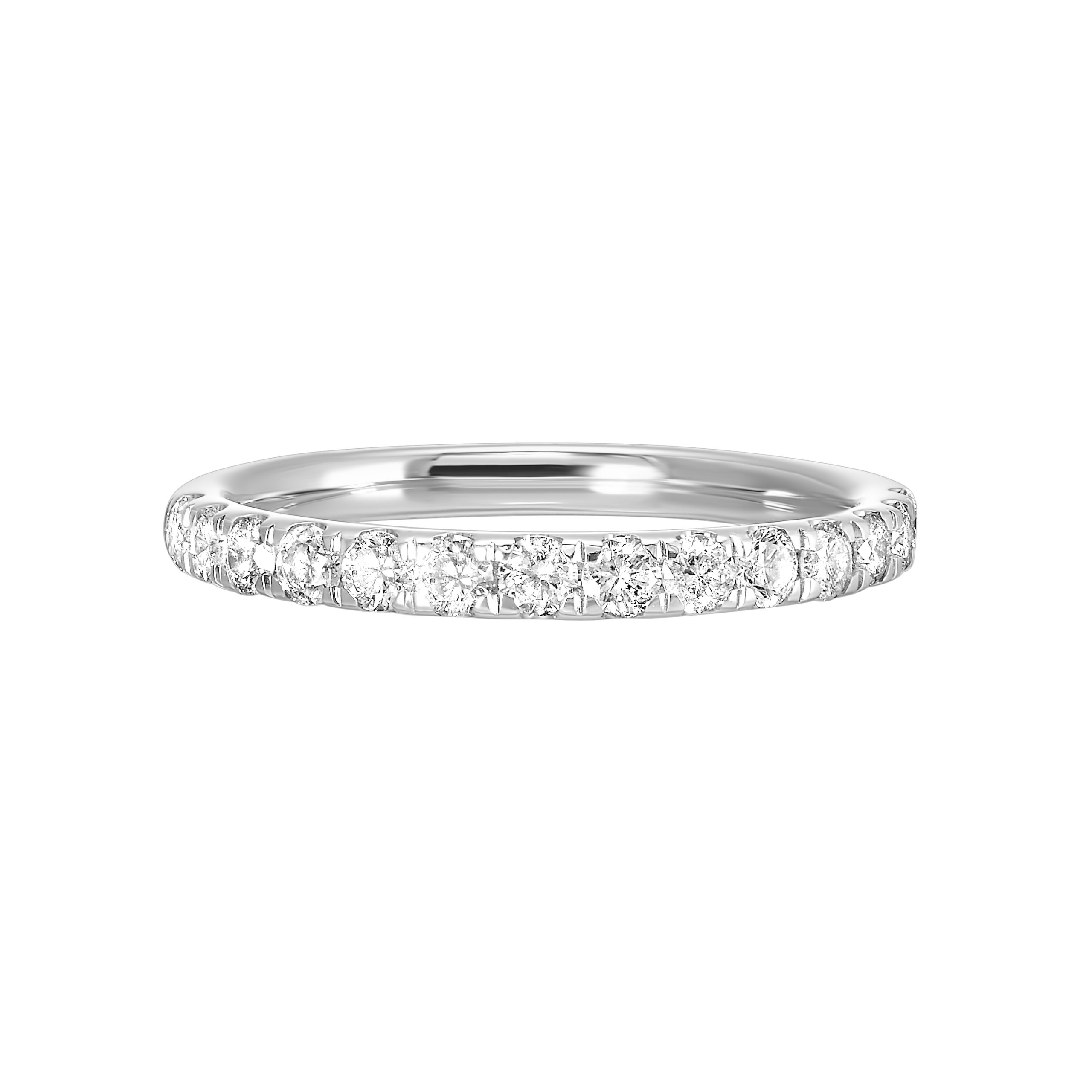 14K WG 1/2 ct. tw. Diamond Split Prong Wedding Band
