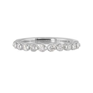 14K WG 1/2 ct. tw. Diamond Eleven Stone Anniversary Wedding Band