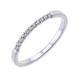 14K WG 1/10 ct. tw. Diamond Eleven Stone Anniversary Wedding Band