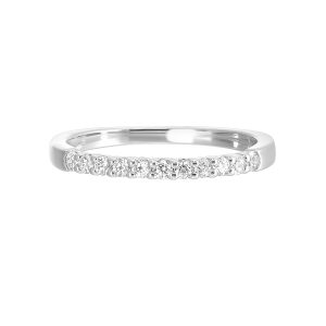 14K WG 1/4 ct. tw. Diamond Eleven Stone Anniversary Wedding Band
