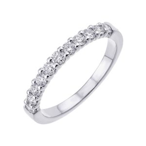 14K WG 1/2 ct. tw. Diamond Eleven Stone Anniversary Wedding Band