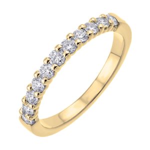 14K YG 1/2 ct. tw. Diamond Eleven Stone Anniversary Wedding Band