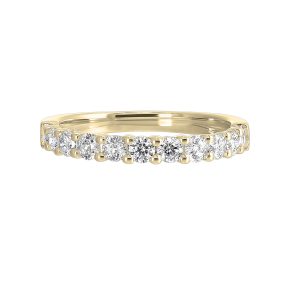 14K YG 3/4 ct. tw. Diamond Eleven Stone Anniversary Wedding Band