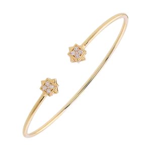 14K YG 1/4 ct. tw. Diamond Open Flex Bangle