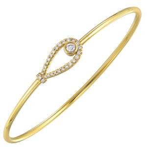 14K YG 1/3 ct. tw. Diamond Fashion Flex Bangle