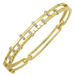 14K YG 1/3 ct. tw. Diamond Fashion Bangle