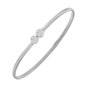 14K WG 1/6 ct. tw. Diamond Composite Flex Bangle