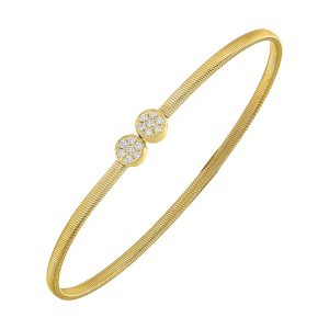 14K YG 1/6 ct. tw. Diamond Composite Flex Bangle