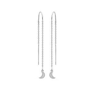 14K WG 1/20 ct. tw. Diamond Threader Earring