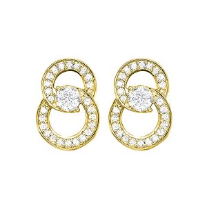 10K YG 1/2 ct. tw. Diamond Fashion Stud Earring