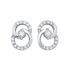 10K WG 1/4 ct. tw. Diamond Fashion Stud Earring