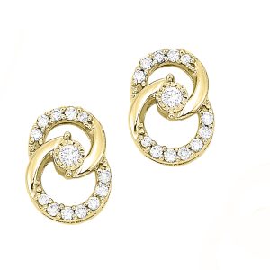 10K YG 1/4 ct. tw. Diamond Fashion Earring