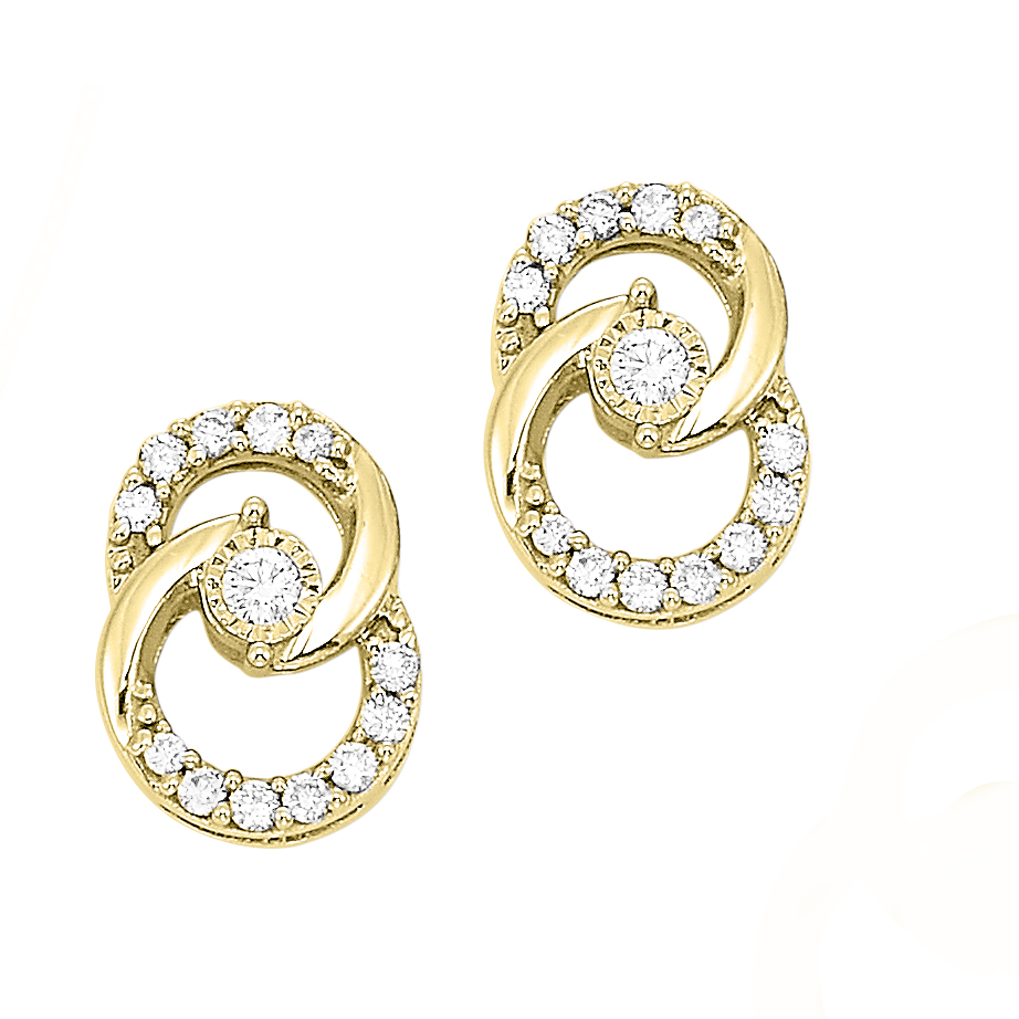 10K YG 1/4 ct. tw. Diamond Fashion Earring