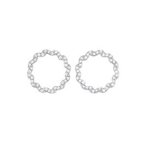 Silver 1/4 ct. tw. Diamond Twist Earring